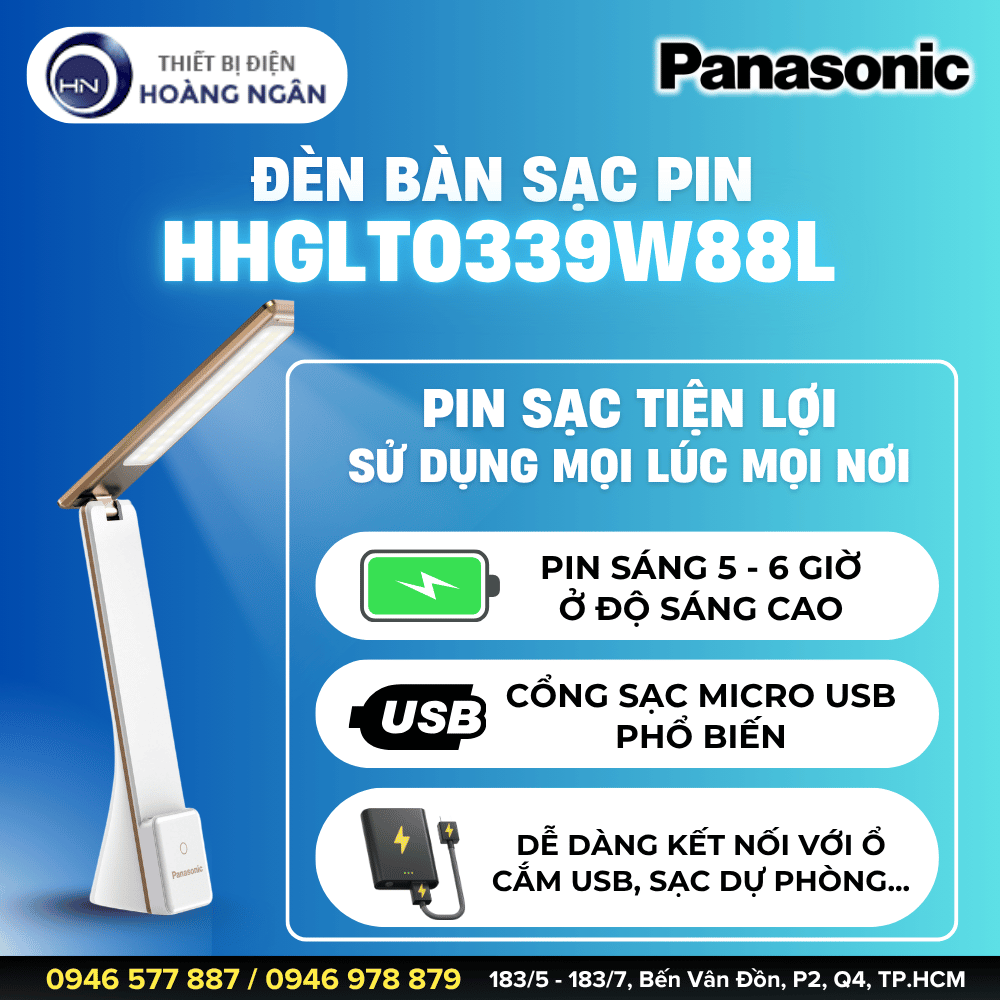 Đèn Bàn Panasonic HHGLT0339W88L Sạc Pin