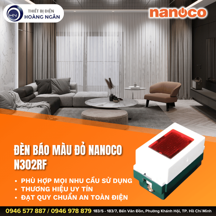 Đèn Báo Màu Đỏ Nanoco N302RF