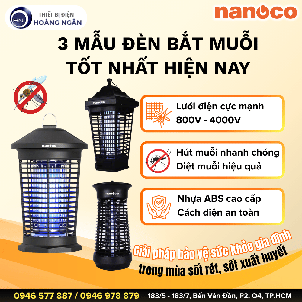 Đèn Bắt Muỗi Thông Minh Nanoco 