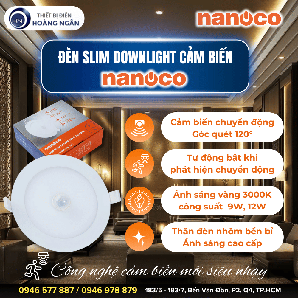 Đèn Cảm Biến Chuyển Động Downlight NSD093S