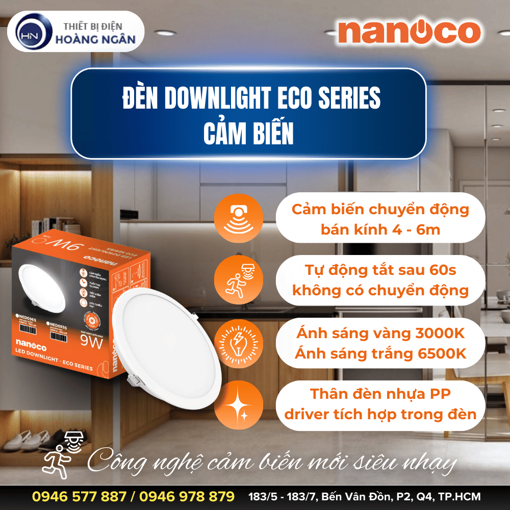 Đèn Cảm Biến Chuyển Động ECO Series NED096S