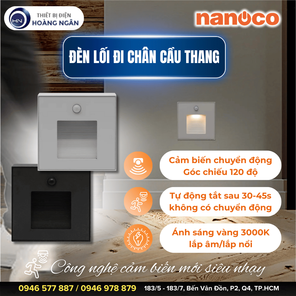 Đèn Cảm Biến Chuyển Động Cho Lối Đi Nanoco NSLM901W