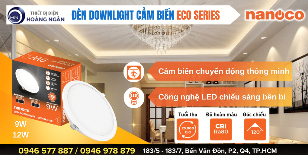 Đèn Cảm Biến Downlight ECO Series Nanoco