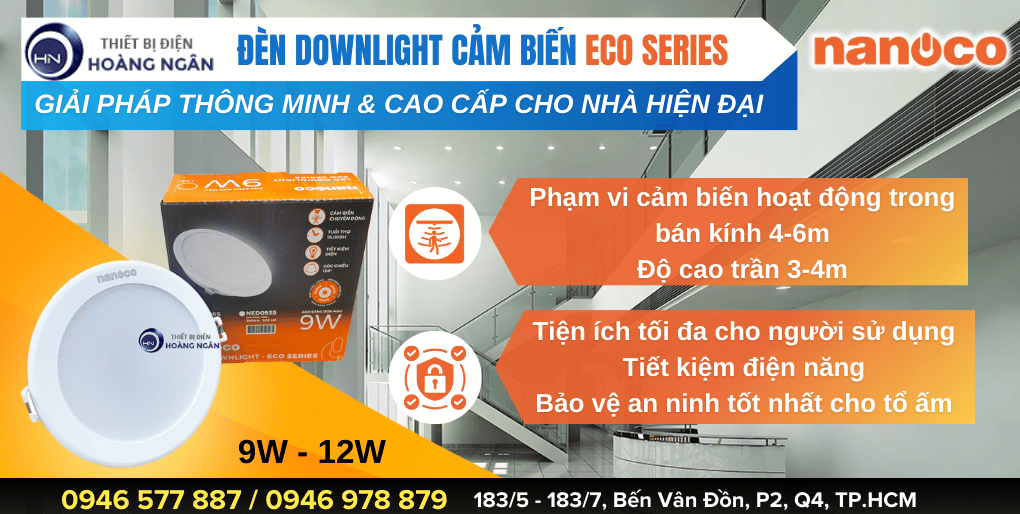 Đèn Cảm Biến Downlight ECO Series Nanoco