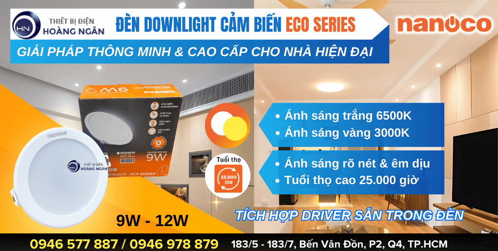 Đèn Cảm Biến Downlight ECO Series Nanoco