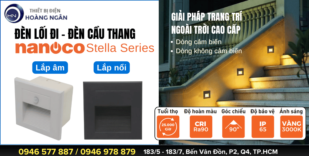 Đèn Chân Cầu Thang Nanoco Stella Series