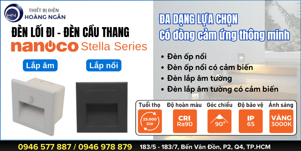 Đèn Chân Cầu Thang Nanoco Stella Series