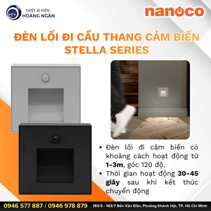 Đèn Chân Cầu Thang Nanoco Stella Series