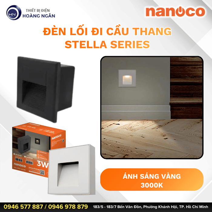 Đèn Chân Cầu Thang Nanoco Stella Series (2)