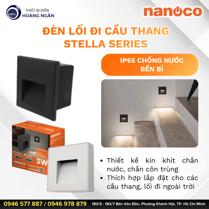 Đèn Chân Cầu Thang Nanoco Stella Series