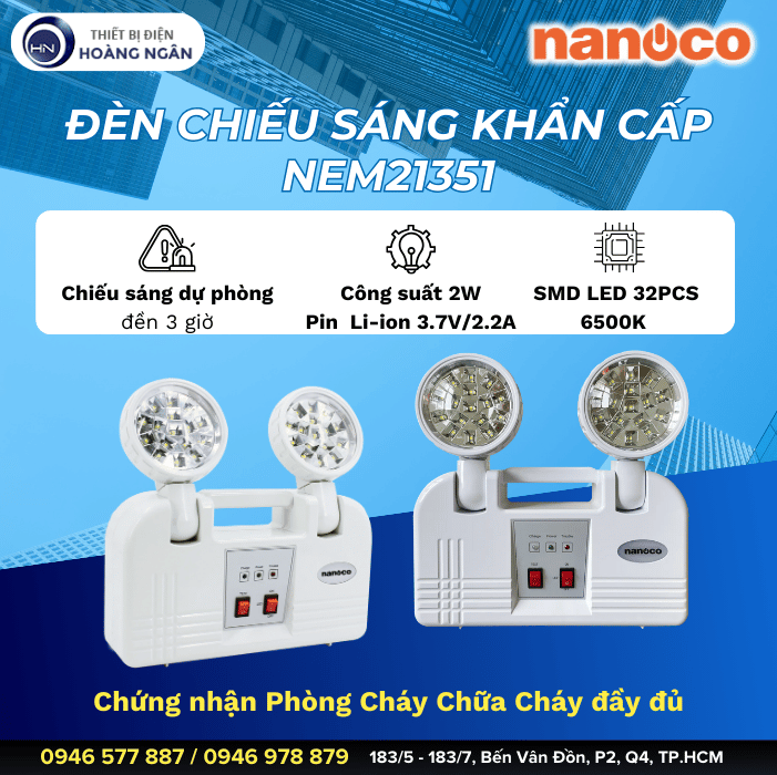 Đèn Chiếu Sáng Khẩn Cấp Nanoco NEM21351