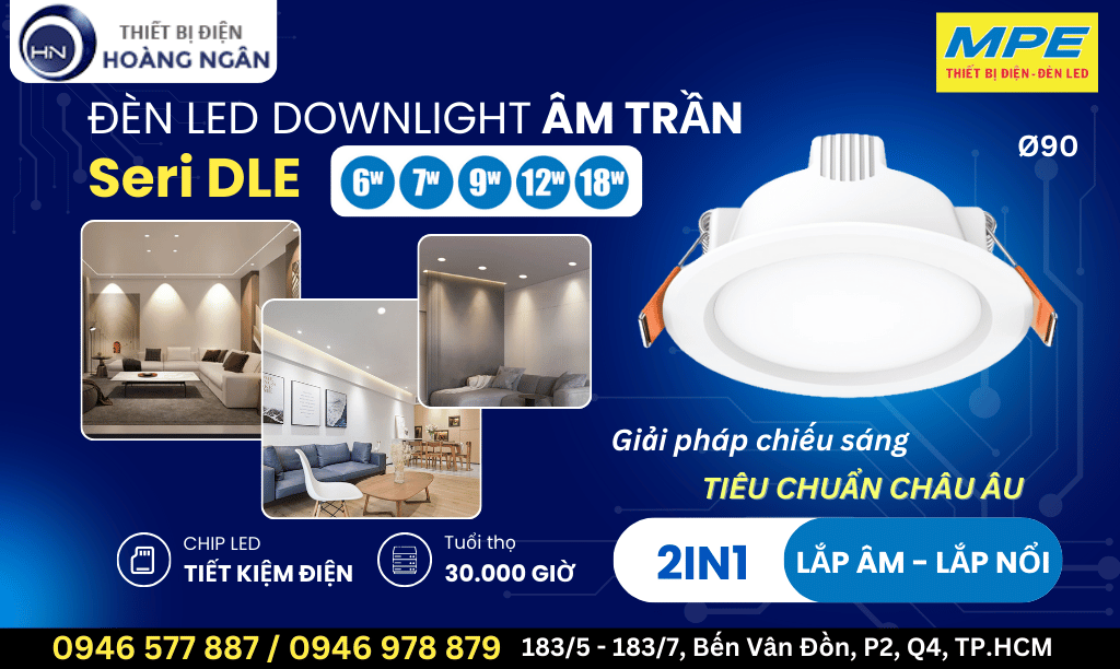 Đèn Downlight Âm Trần MPE - Seri DLE