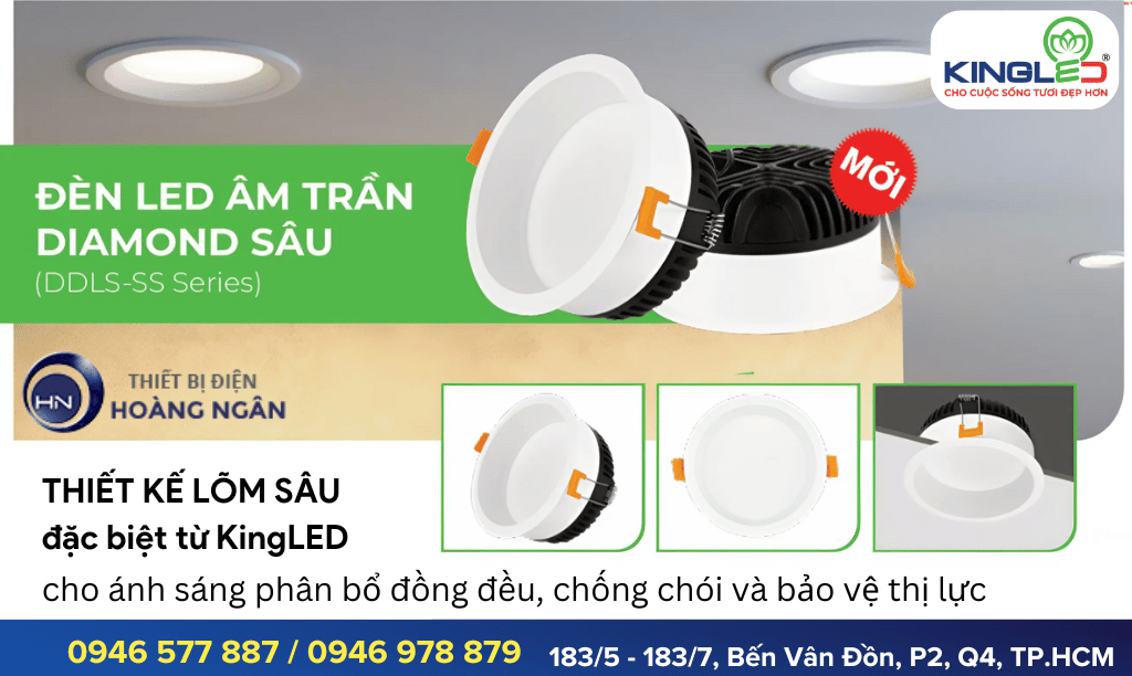 Đèn Downlight Âm Trần Diamond Sâu (DDLS-SS Series)