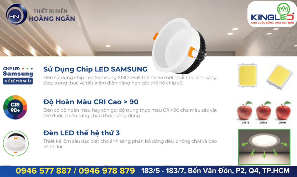 Đèn Downlight Âm Trần Diamond Sâu (DDLS-SS Series)