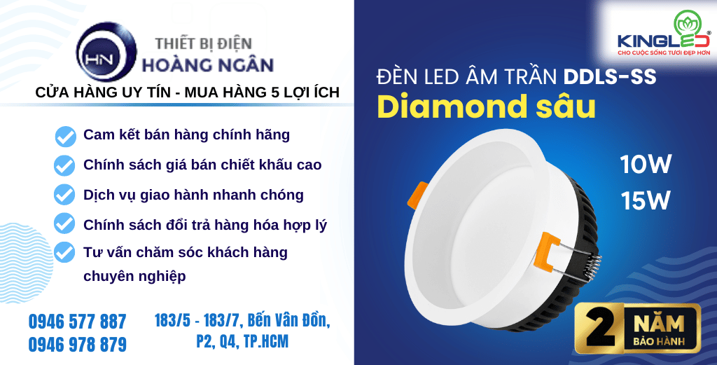 Đèn Downlight Âm Trần Diamond Sâu (DDLS-SS Series)