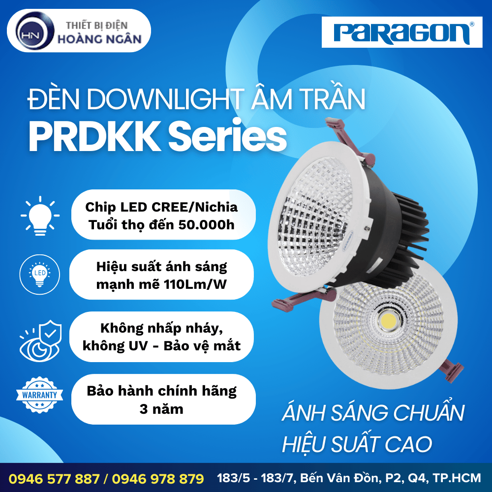 Đèn Downlight Âm Trần Paragon PRDKK Series