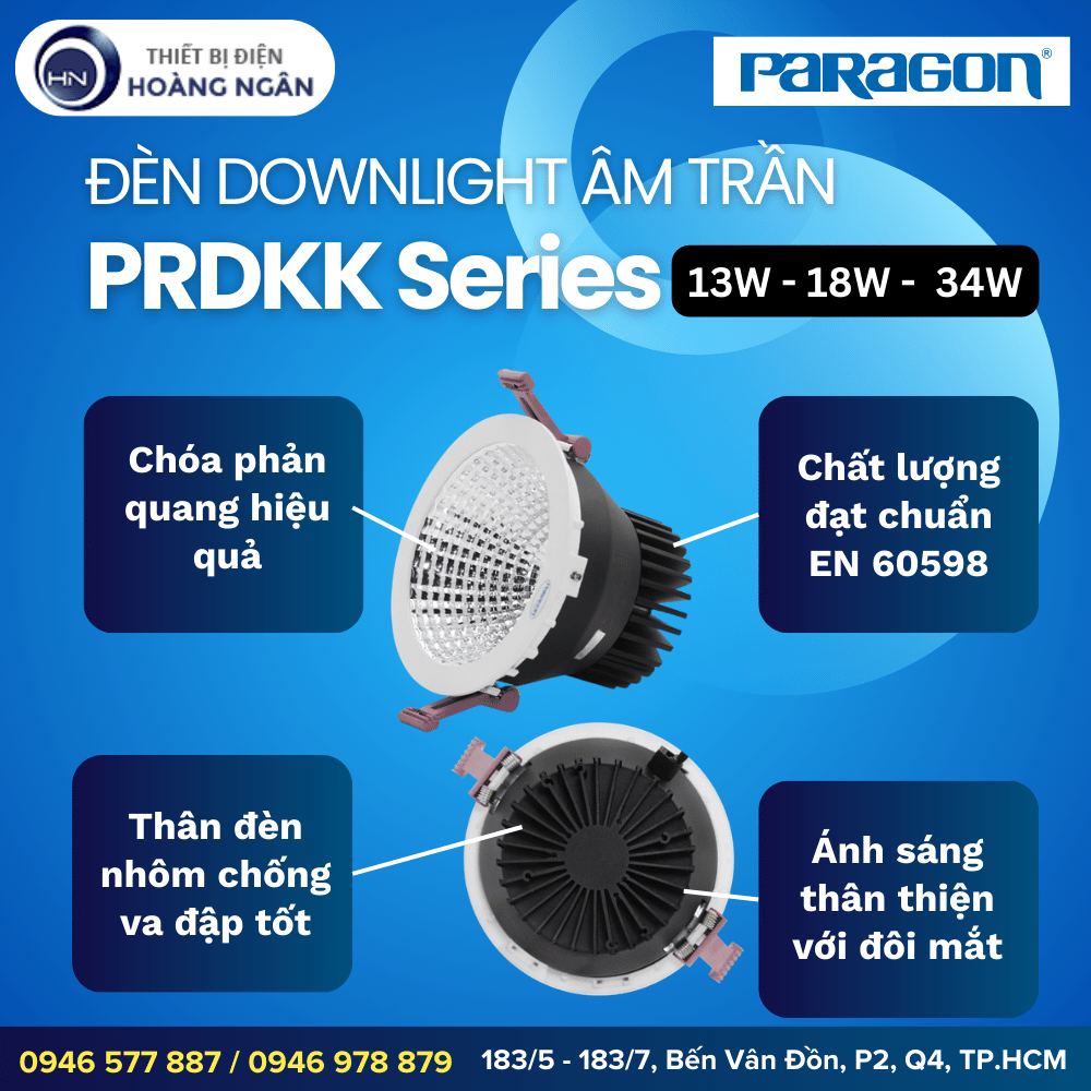 Đèn Downlight Âm Trần Paragon PRDKK Series