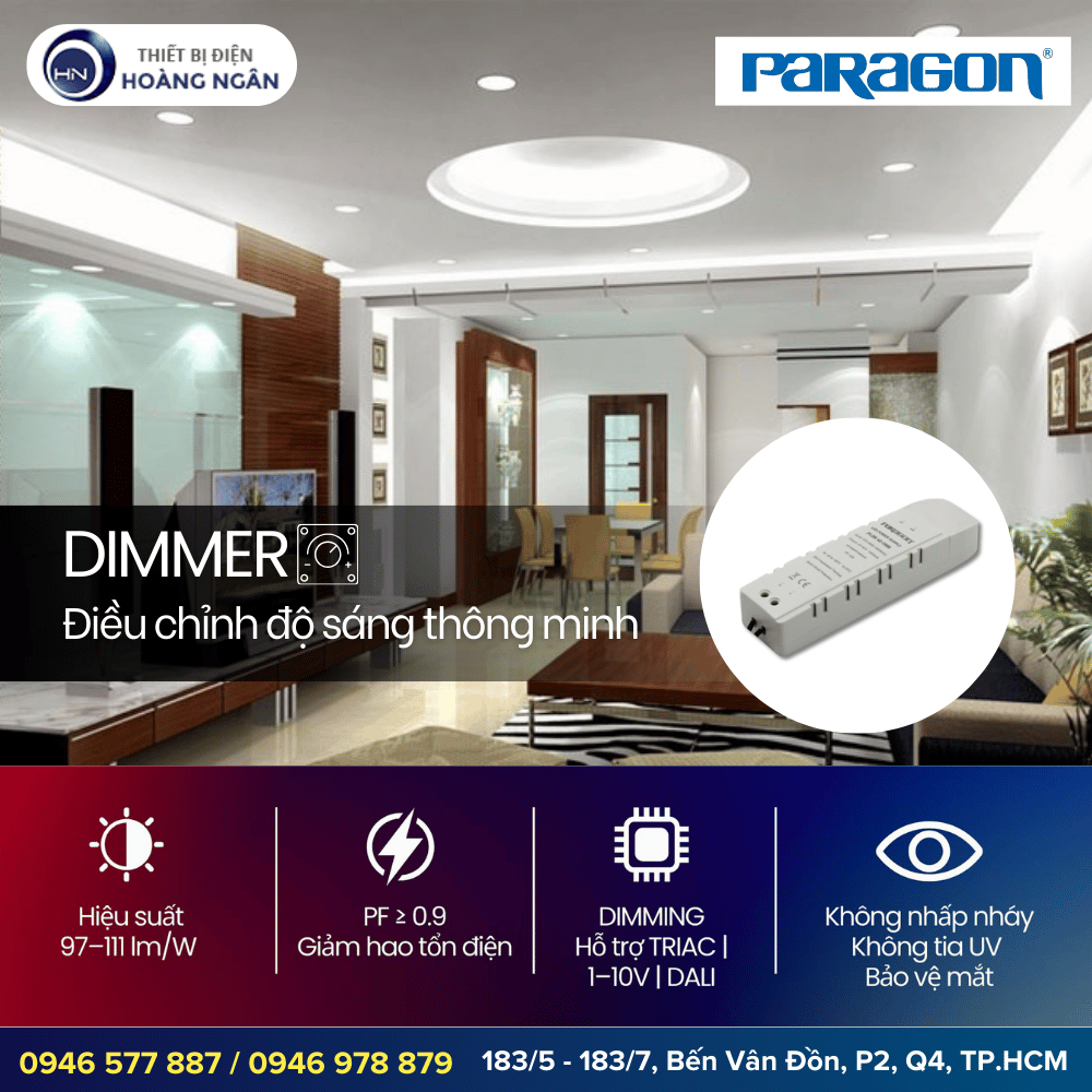 Đèn Downlight Âm Trần Paragon PRDKK Series - Có dimmer triac