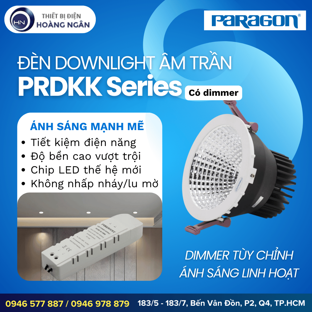 Đèn Downlight Âm Trần Paragon PRDKK Series - Có dimmer triac