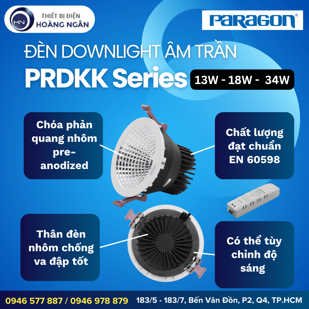 Đèn Downlight Âm Trần Paragon PRDKK Series - Có dimmer triac