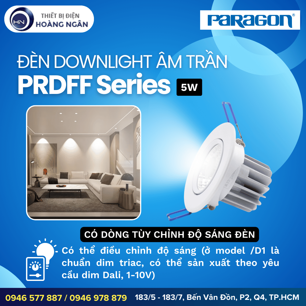 Đèn Downlight Âm Trần Paragon PRDFF Series