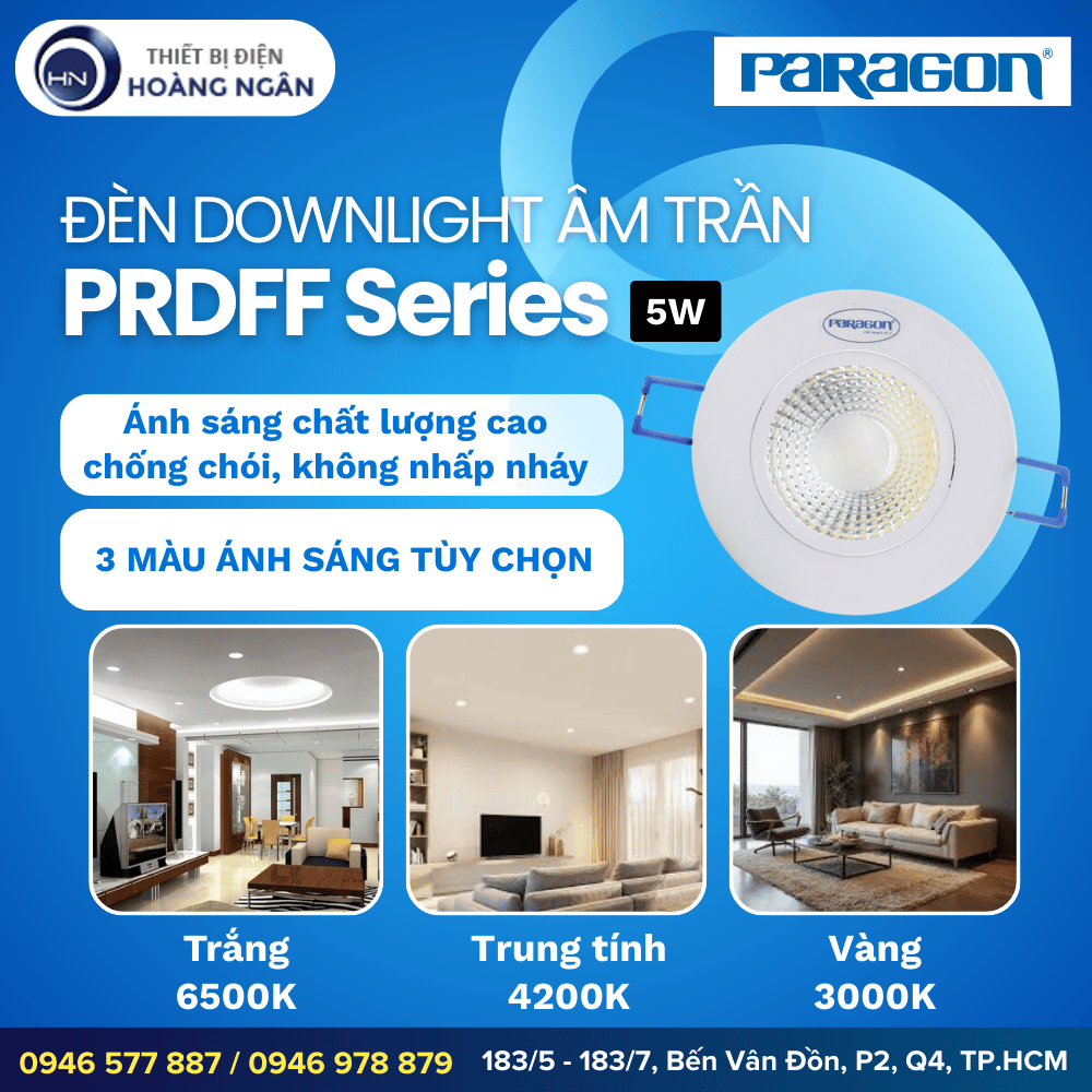 Đèn Downlight Âm Trần Paragon PRDFF Series