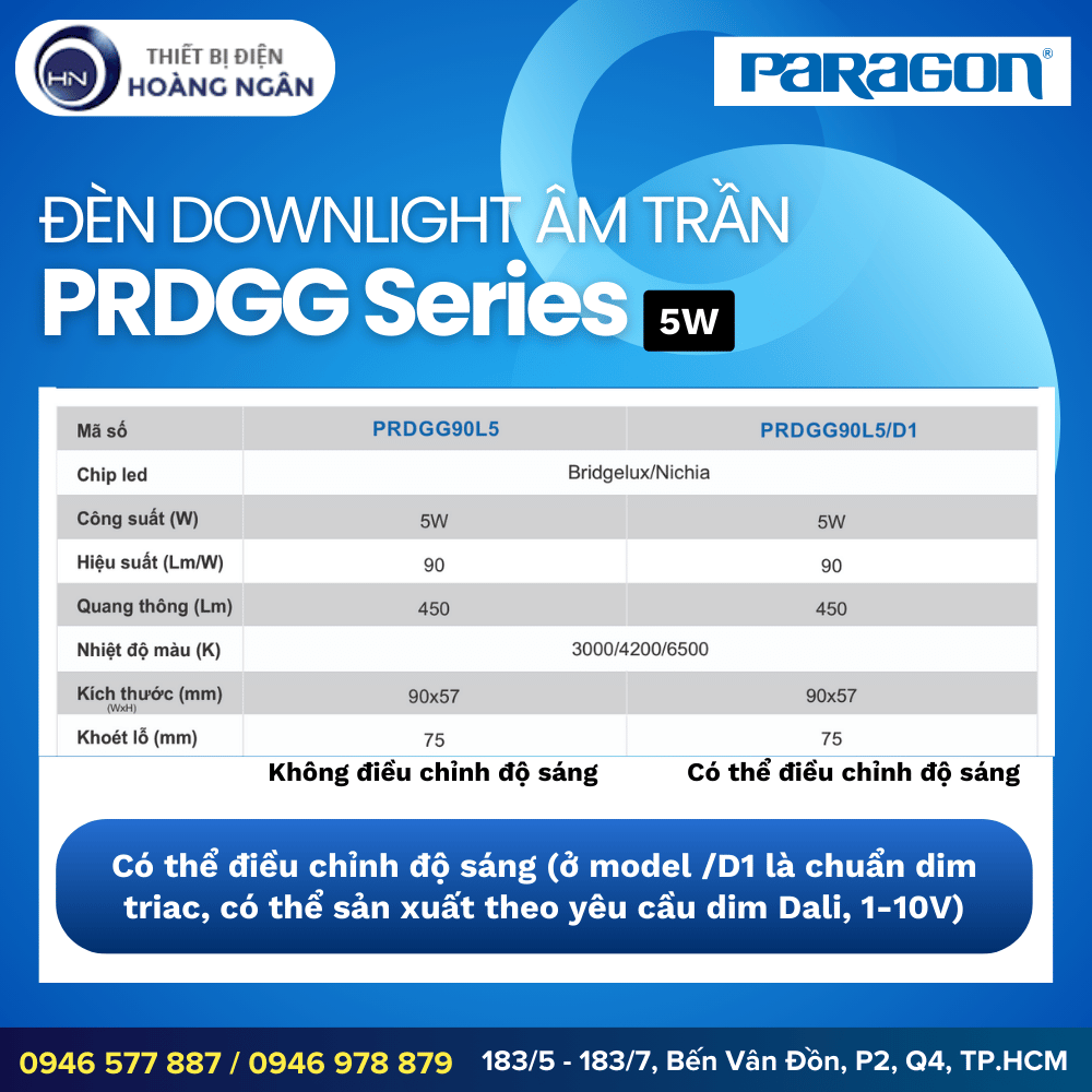 Đèn Downlight Âm Trần PRDGG Series Paragon