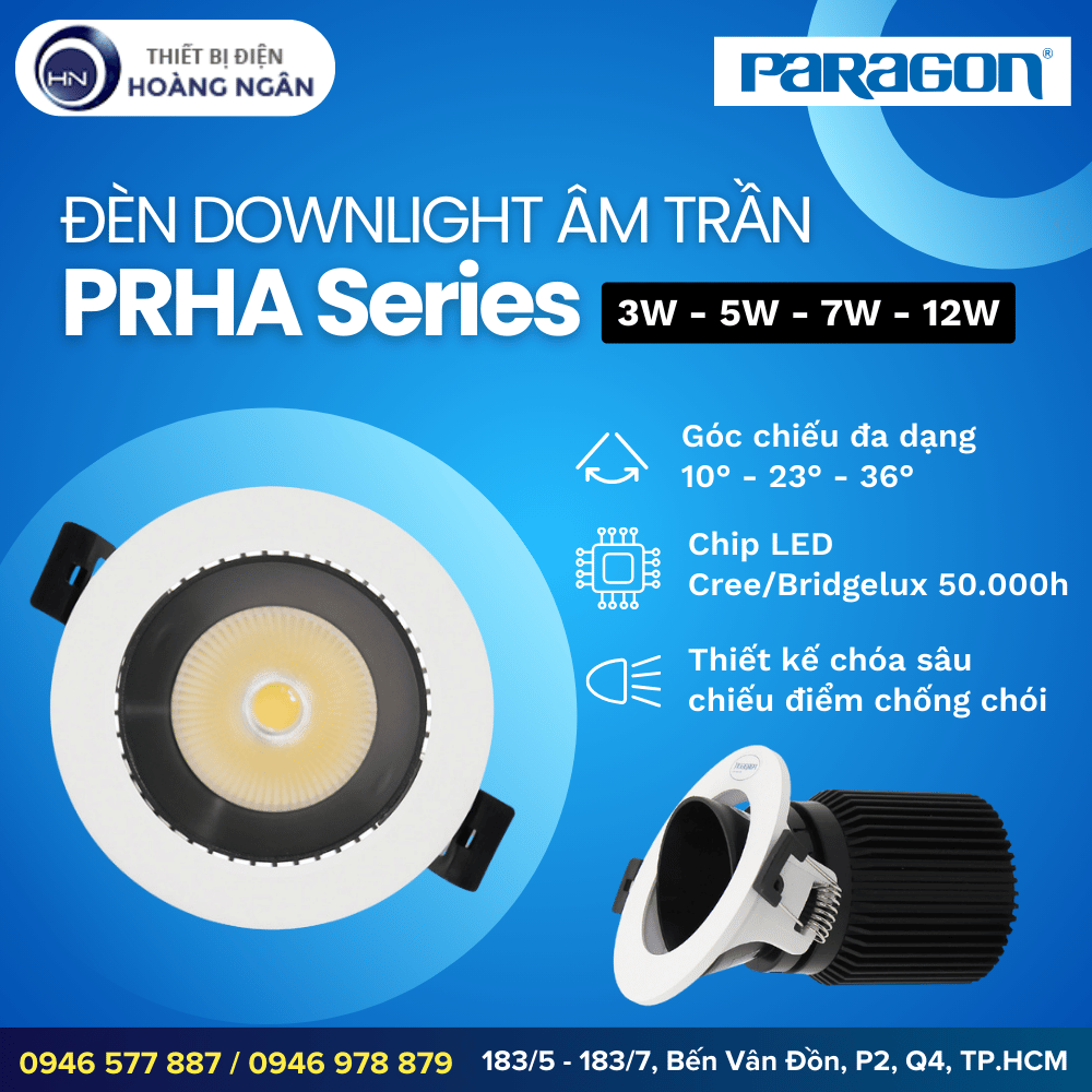 Đèn Downlight Âm Trần Paragon PRHA Series