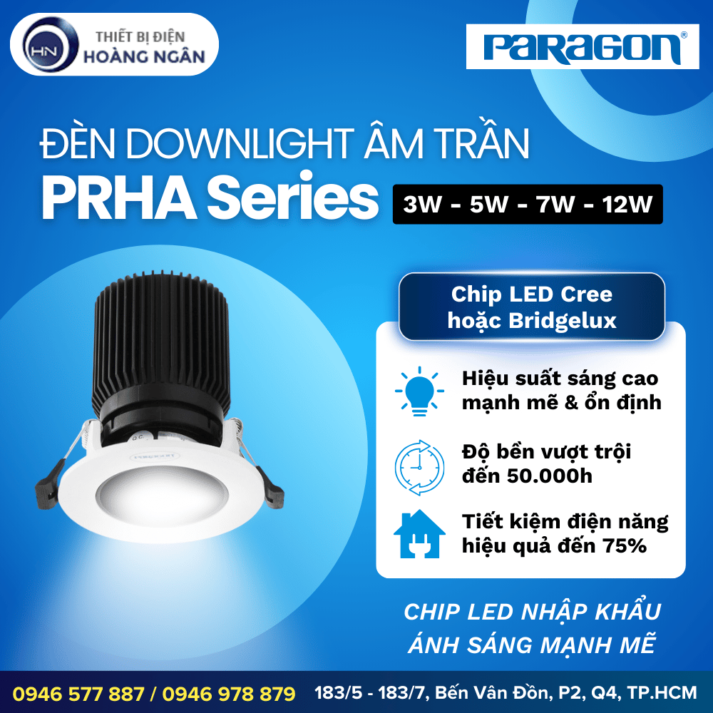Đèn Downlight Âm Trần Paragon PRHA Series