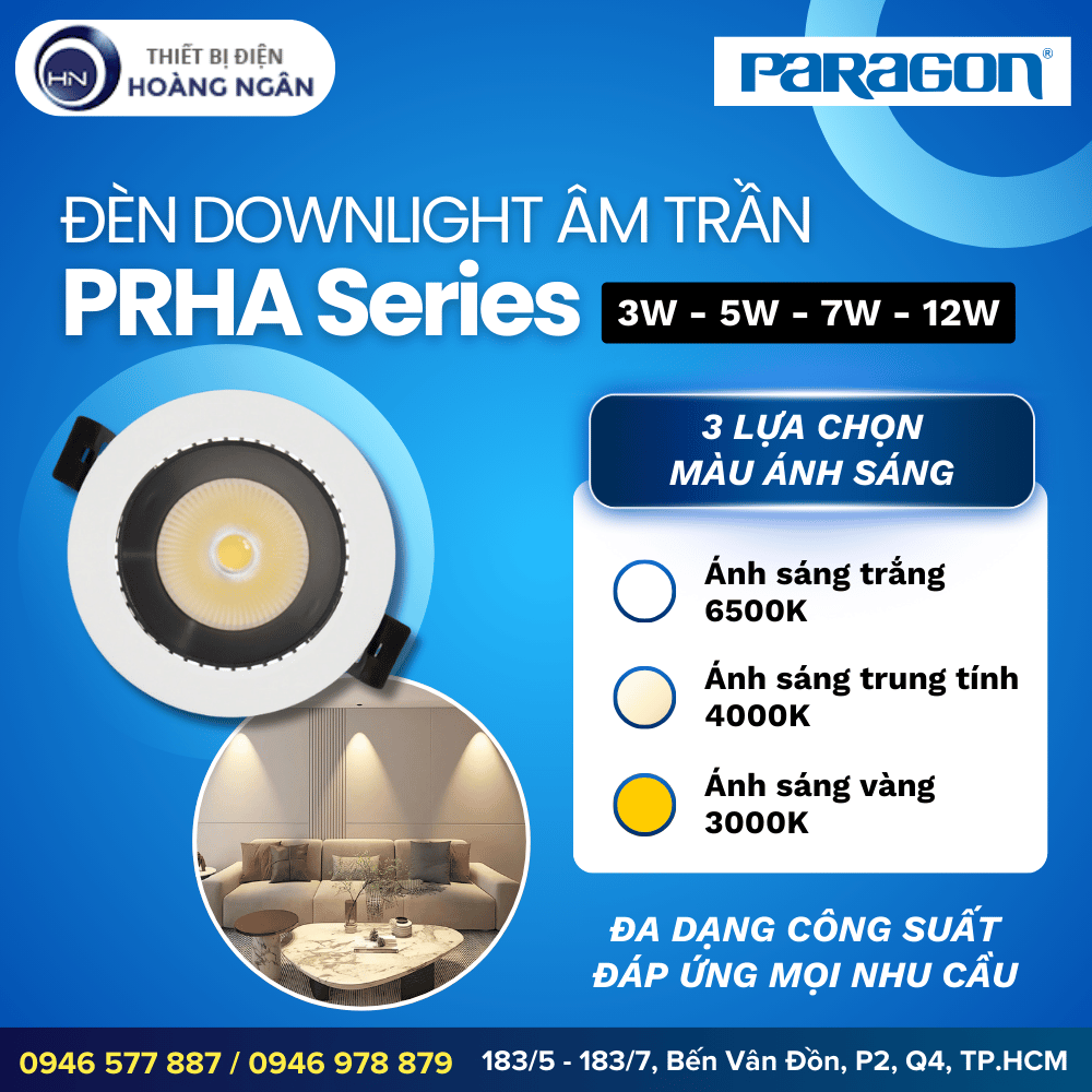 Đèn Downlight Âm Trần Paragon PRHA Series