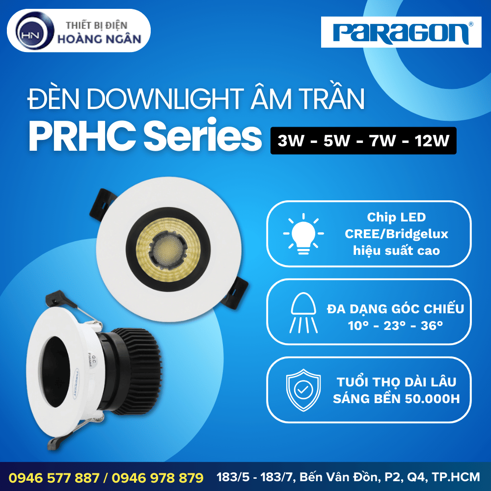 Đèn Downlight Âm Trần Paragon PRHC Series