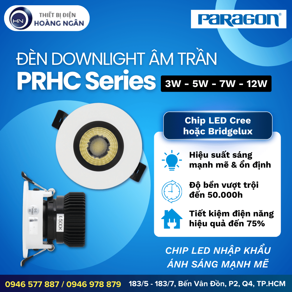 Đèn Downlight Âm Trần Paragon PRHC Series
