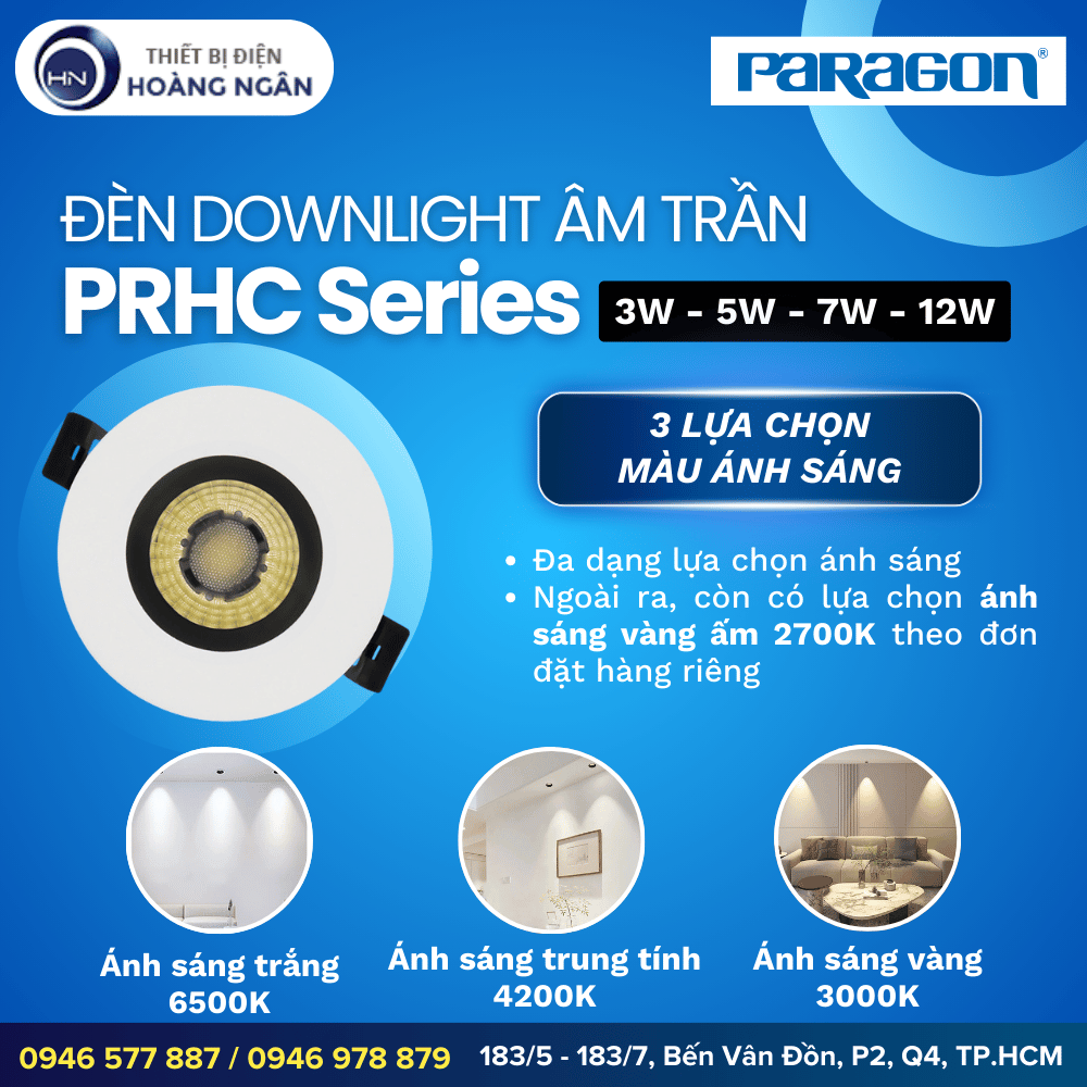 Đèn Downlight Âm Trần Paragon PRHC Series