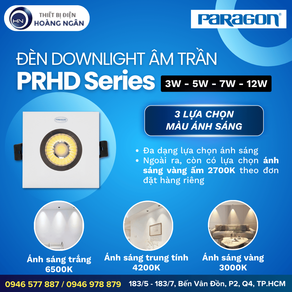 Đèn Downlight Âm Trần Paragon PRHD Series