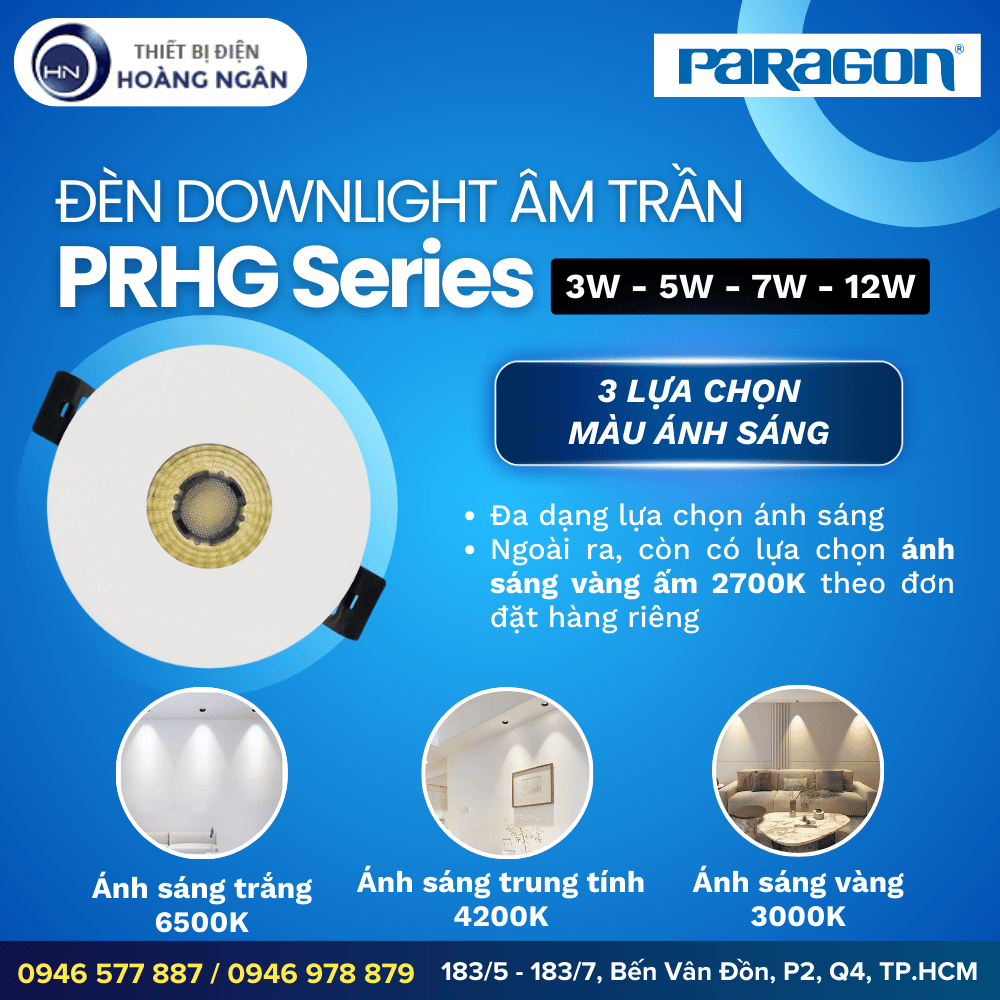 Đèn Downlight Âm Trần Paragon PRHG Series