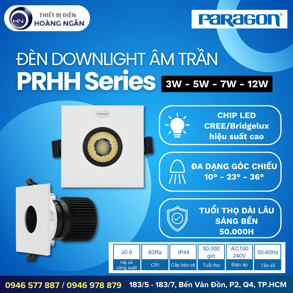 Đèn Downlight Âm Trần Paragon PRHH Series