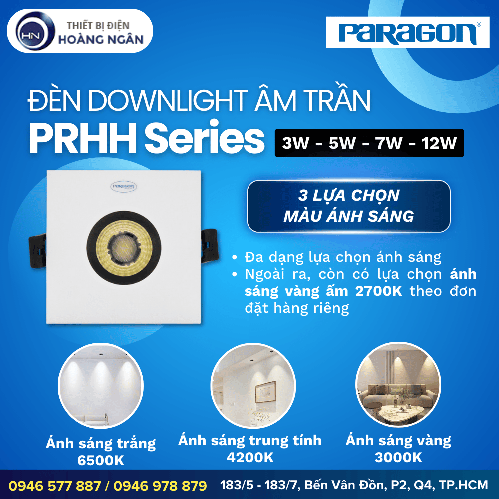 Đèn Downlight Âm Trần Paragon PRHH Series