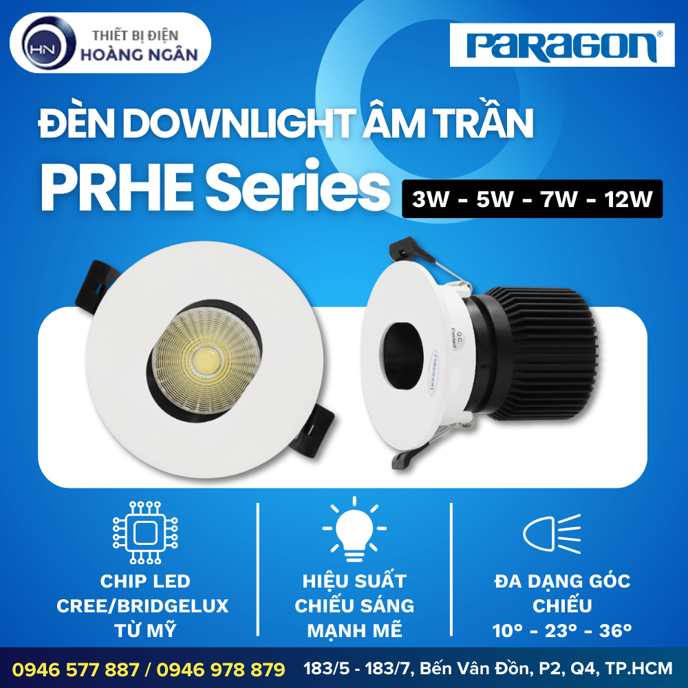 Đèn Downlight Âm Trần Paragon PRHE Series