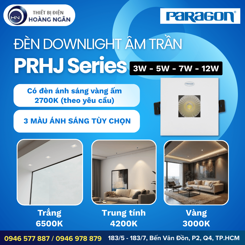 Đèn Downlight Âm Trần Paragon PRHJ Series