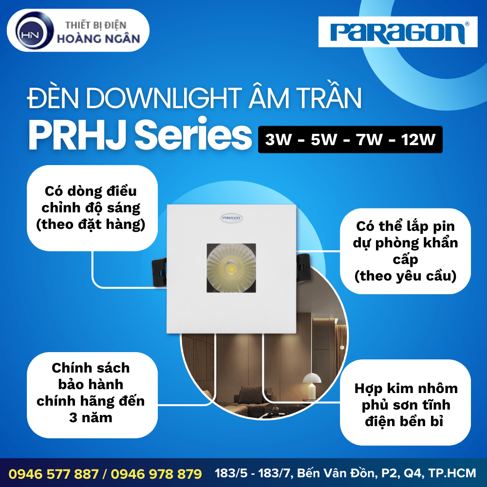 Đèn Downlight Âm Trần Paragon PRHJ Series