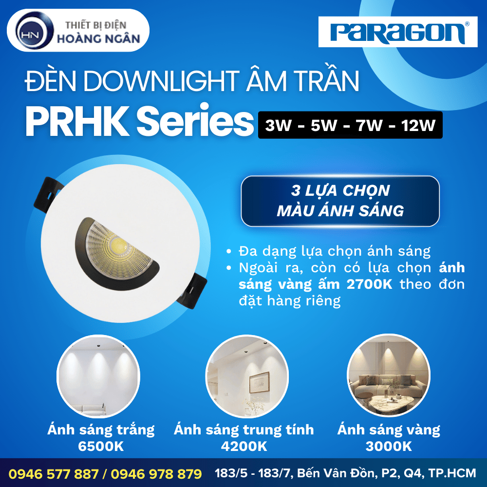 Đèn Downlight Âm Trần Paragon PRHK Series