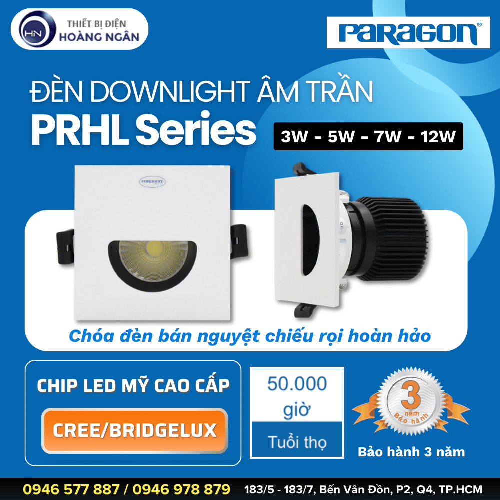 Đèn Downlight Âm Trần Paragon PRHL Series