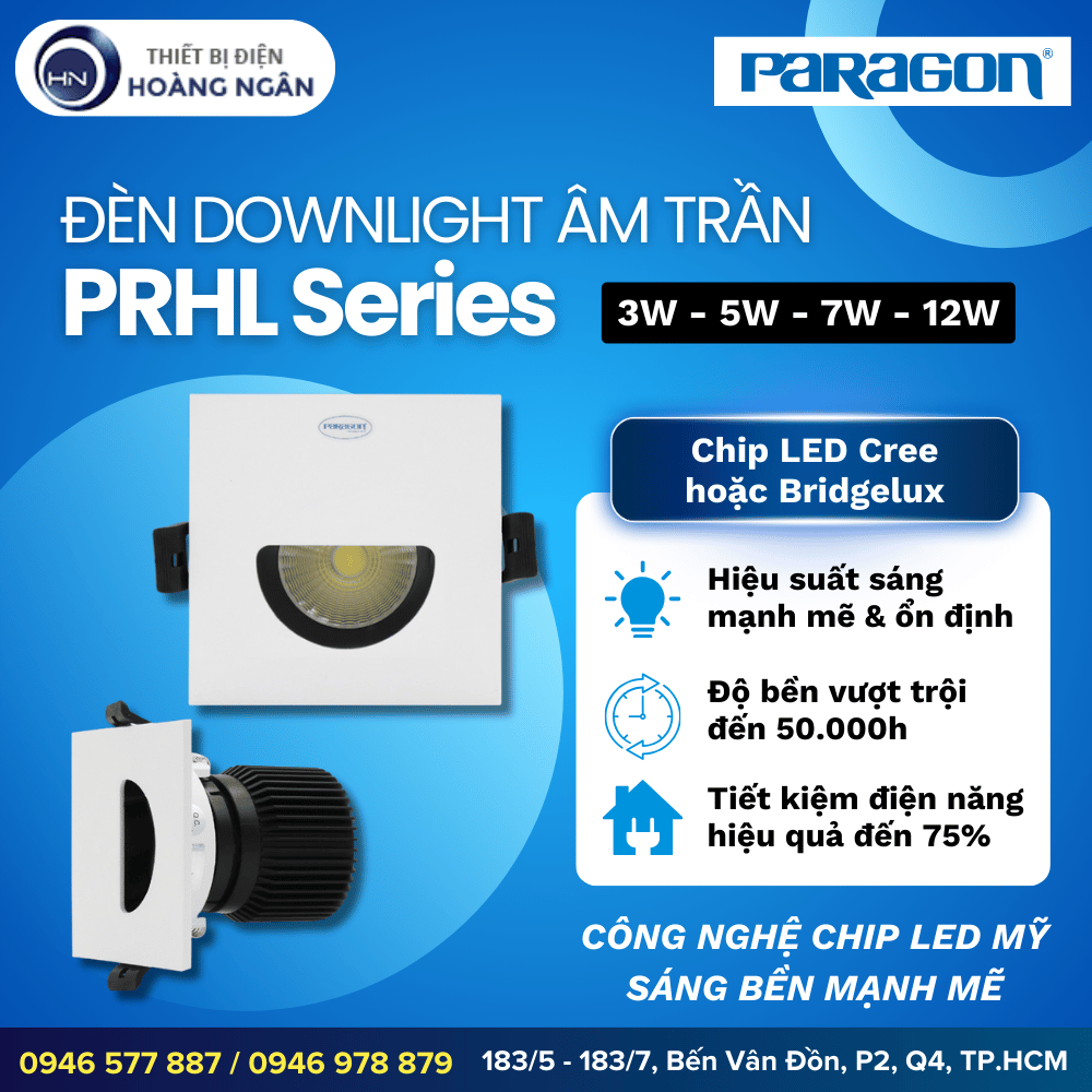Đèn Downlight Âm Trần Paragon PRHL Series