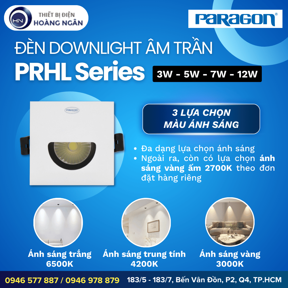 Đèn Downlight Âm Trần Paragon PRHL Series