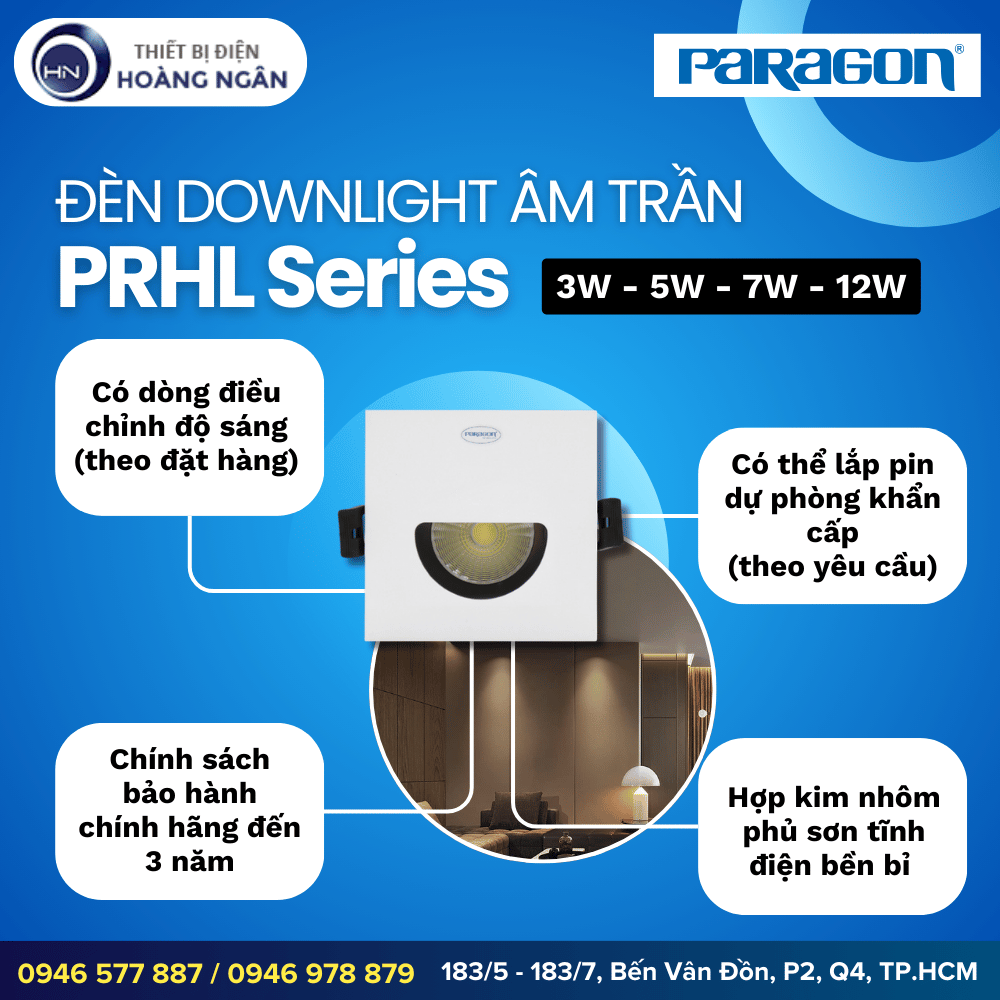 Đèn Downlight Âm Trần Paragon PRHL Series