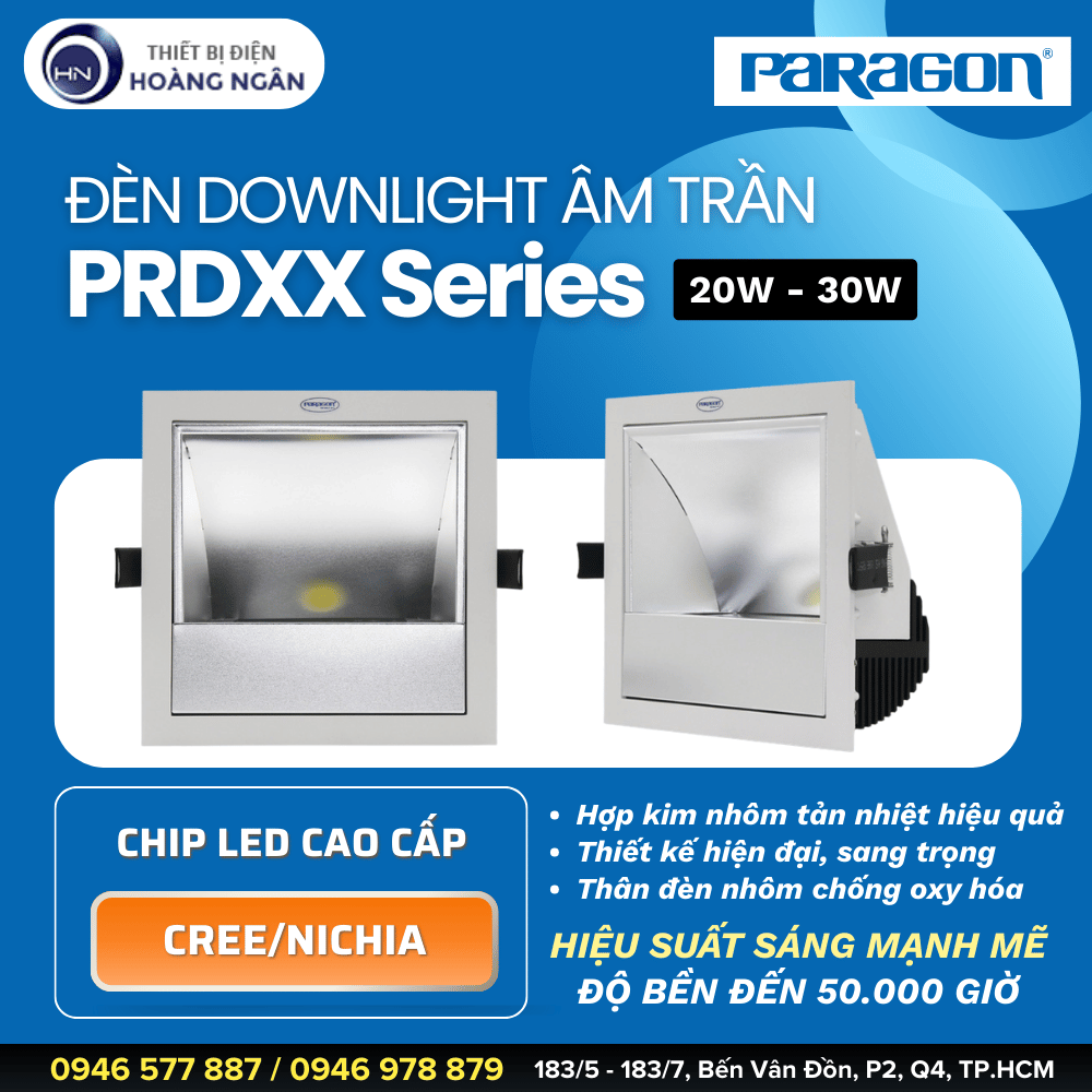 Đèn Downlight Âm Trần Paragon PRDXX Series