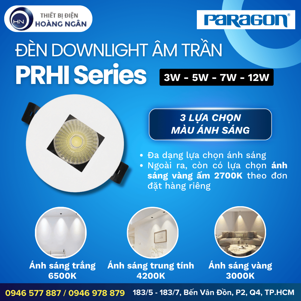 Đèn Downlight Âm Trần Paragon PRHI Series