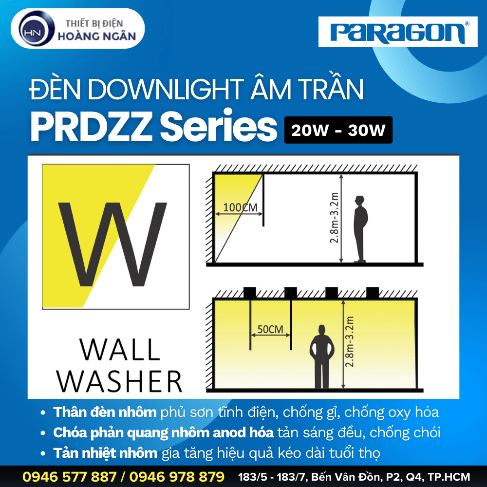 Đèn Downlight Âm Trần Paragon PRDZZ Series