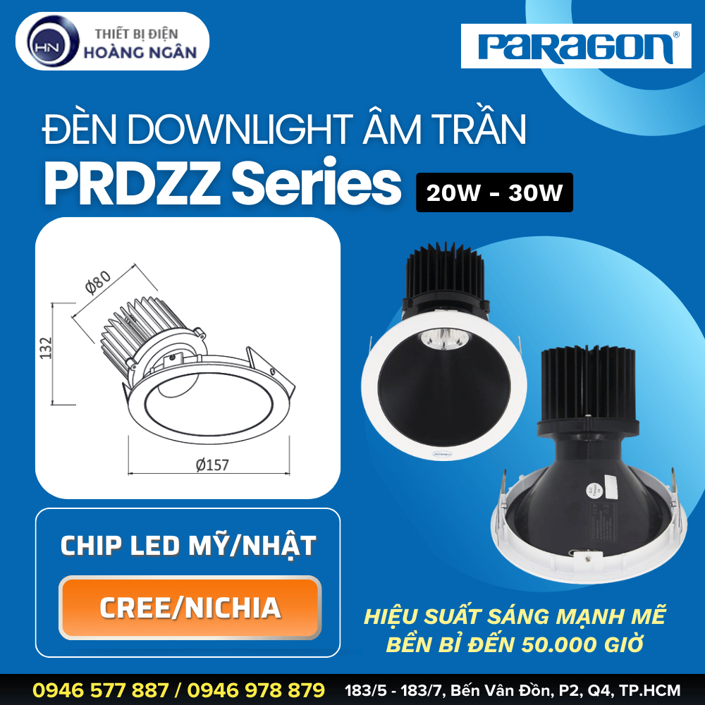 Đèn Downlight Âm Trần Paragon PRDZZ Series