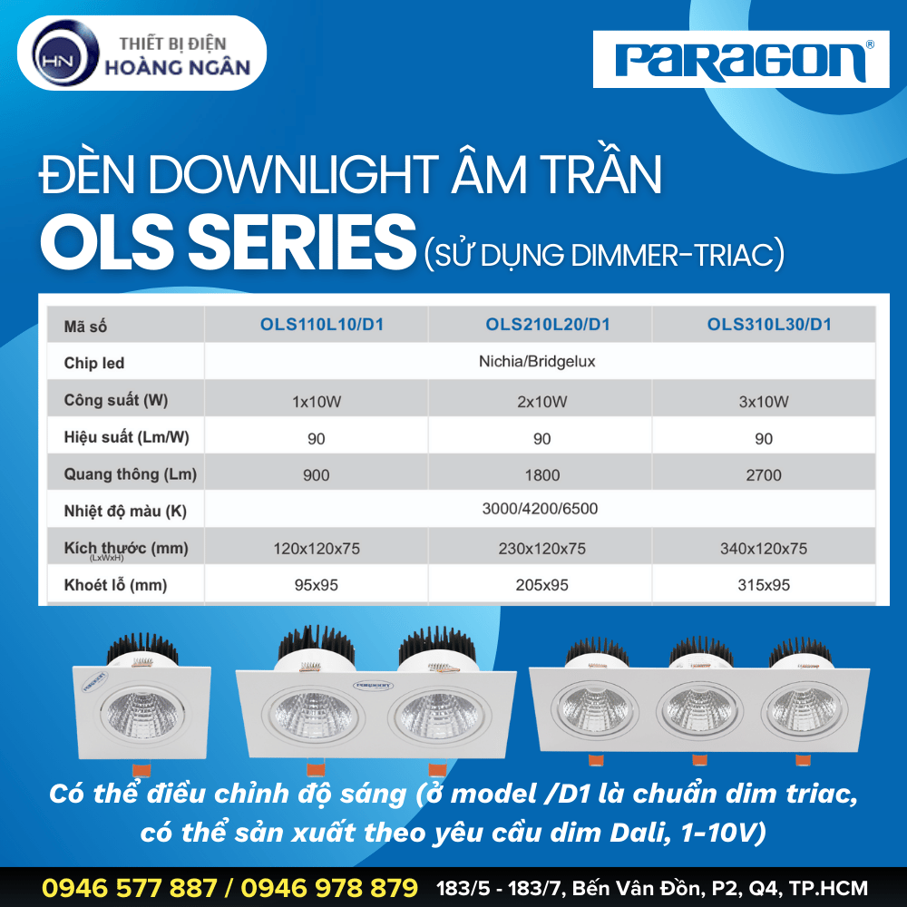 Đèn Downlight Âm Trần Paragon OLS Series